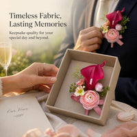 Artificial Calla Lily Boutonniere & Wrist Corsage for Weddings & Events