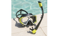 Wide-View Snorkeling Set Adjustable Diving Mask with Snorkel Comfortable Snorkel Set Ergonomic for Pool Practice
