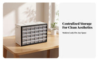 Transparent Drawers Modular Drawer Storage System High Visibility 30-Drawer Parts Cabinet