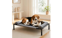 Cooling Raised Dog Bed with Padded Edge Portable Dog Cot with Padded Edge Washable Elevated Pet Bed for Backyard, Travel