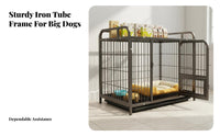 SturdyDuty Kennel with Storage Shelf Jaw-resistantResistant Dog Kennel with Storage Shelves Reliable-Latch Pet Kennel for Home Dwellers, Indoor