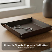 Great Gift Rotating Sports Ball Keychain Miniature Size Rotating Ball Key Loop for Children, Teenagers, Team Gifts, Everyday Carry