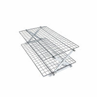 4-Tier Folding Rack Foldable Expandable Cooling Rack Multi-Layer Kitchen Organizer for Campers, Picnic
