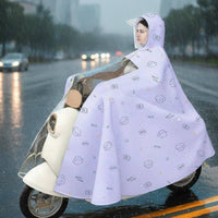 Windproof Electric Scooter Raincoat Lightweight and Portable Electric Scooter Rain Poncho Clear Dashboard Window Full Body Riding Poncho Universal Fit for Commuting