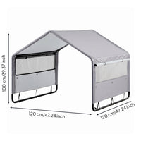 Rainproof Outdoor Dog Tent Galvanized Weatherproof Pet Tent Ventilated Mesh Dog Shelter Spray-Coated