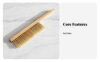 Double Row Apiary Brush Gentle on Honeybees Wooden Handle Apiary Brush Beehive Cleaning Tool Soft Bristles Comfortable Grip