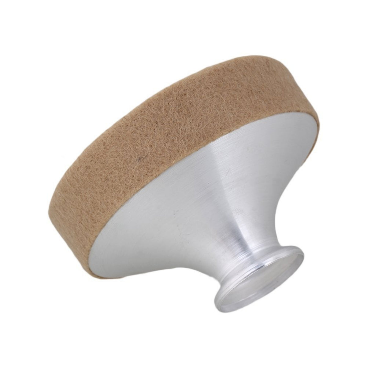 Reduce Sound Felt-Covered Saxophone Mute Silver-Colored Saxophone Mute Cylindrical Neck Opening Sax Bell Cover Tapered
