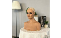 Hairpiece Mannequin Head Sturdy PVC Bust Mannequin Head Center Part Display hairpiece display stand