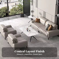 Minimalist Design 3-Piece Sofa and Table Group Professional Aesthetic Multi-Person Lobby Couch long-lasting Upholstery Reception Seating Plush Cushioning for Corporate Buyers, Business Owners, Office Managers, Waiting Room