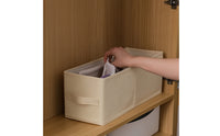 Cloth Storage Box Soft-Sided Foldable Storage Box Closet Shelf Organizer Bin Multipurpose Sturdy for Shelves