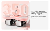 Elbow Support Abdominal Wheel Non-Slip Wheels Automatic Elastic Return Ab Wheel Midsection Exercise Wheel Ergonomic Design