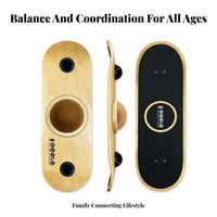 Balance Board Anti-Slip Surface Rotating Wobble Board Sturdy Construction 360 Degree Balance for Snowboarders, Office Workers, Home Gym