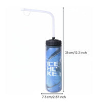 Ice Hockey Water Bottle Single-Hand Long Hockey Bottle Leak-Secure for Cyclists, Athletes, Biking