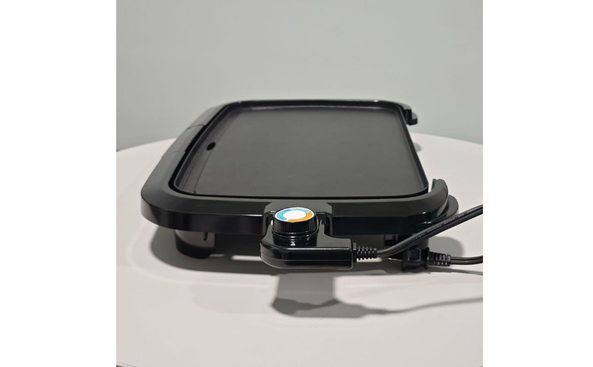 220 C Electric Bbq Griddle Front Control 10-Inch Electric Griddle Black Cooking Appliance Compact