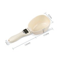 Portable Digital Measuring Spoon Scale Large Capacity Pet Food Scoop Scale Lightweight Baking Measuring Spoon High Precision for Home Bakers