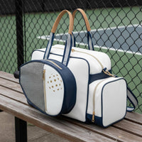 Women's Pickleball Tote Bag Multiple Compartments Women's Pickleball Bag Separate Shoe Compartment Convertible Court Tote for Travel