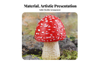 Realistic Mushroom Model Highly Detailed Simulation Mushroom Clear Texture Artificial Fungi Ornament for Collectors, Teachers, Fairy Garden, Classroom