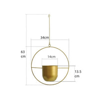 Iron Hanging Planter Detachable Hook Metal Hanging Pot Wall Mounted Iron Planter Nordic-Style Plant Holder Minimalist