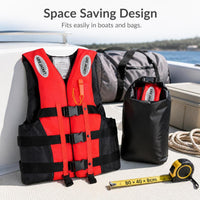 Adult & Kids Life Vest with High Buoyancy for Swimming, Fishing, Boating, and Portable Use