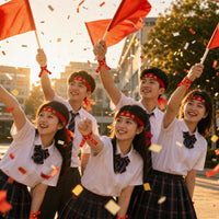 Exam Victory Handheld Flags and Headbands for Students