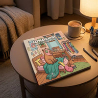 Illustrated Cover Capybara Coloring Book Softcover Capybara-Themed Coloring Pages Hygge Easy to Color