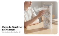 Desktop Water Cooling Fan Versatile Function Power-Storing Personal Air Conditi Single R USB Powered Portable Misting Fan for Campers, Bedroom, Travel