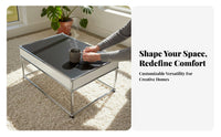 Single-Cubby Side Table Square Shape Household Furniture Modern Design