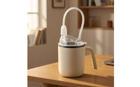 Three-in-One Nursing Cup Transparent Lid Drinkware Flexible Tube