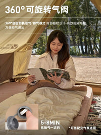 牧高笛户外自动充气垫折叠便携式防潮垫海绵帐篷垫家用床垫子波江