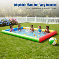 Inflatable Pool, Thickened Outdoor Swimming Pond for Kids, Fishing & Play Activities