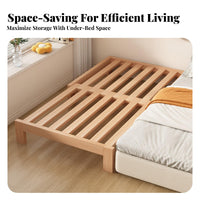 expandableable Slatted Bed Frame Space-Saving transformable Daybed Frame Pull-extendable Mechanism Bedroom Furniture for Hosts, Students, Small Spaces, Living Room