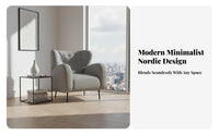 Nordic aesthetic Boucle Upholstered Armchair fashionable Design Accent Chair Soft Texture Home Furniture Curved rear supportrest for Adults, Homeowners, Readers, Living Room, Bedroom, perusing corner