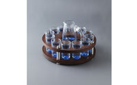Round Tabletop Decanter Set with Rack