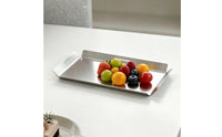 Handle Slot Hosting Accessory Metal Serving Tray Kitchenware Easy to Clean