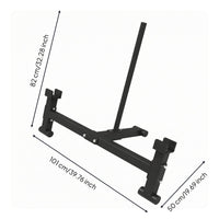 Barbell Plate-Changing Stand Two-endedEnded Barbell Disc Stand Forked Holders Weight Tree