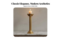 Roman Column Candle Holder Romantic Atmosphere Roman Pillar Statue Resin Pillar Candlestick Vintage Design for Mantelpiece Decor