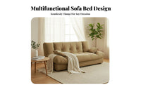 French Cream aesthetic Fold-foldable Three-Seater Sofa Bed Space-Saving transfor the homeable Couch two-in-a singleUse Living Room Furniture Foldable Design for Apartment Dwellers, Students, homeowners, Small areas, Office