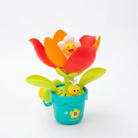 Rotating Flower Bath Toy Interactive Bath Toy with Watering Can Multicolor Plastic for Bathtub