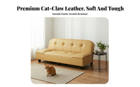 Scratch Resistant Two-in-One-Use Sofa Bed Solid Wood Frame Foldable Sofa Bed High-Density Foam Folding Sleeper Couch for Apartment Dwellers, Students, Homeowners, Bedroom, Not on Ice
