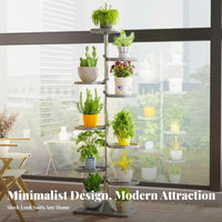 Space-Saving Over-the Pot Rack Rust-Resistant Circular Hanging Pot Rack Easy Installation Railing Planter Elegant Design for Gardeners, Apartment Dwellers, homeowners, Balcony, Windowsill, Porch, Patio