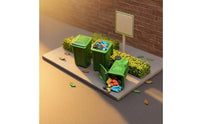 3 Pieces Handmade 1:64 Scale Trash Bin Realistic Miniature Waste Bin with Molded Lid Detailed Mini Waste Container Compact for Collectors