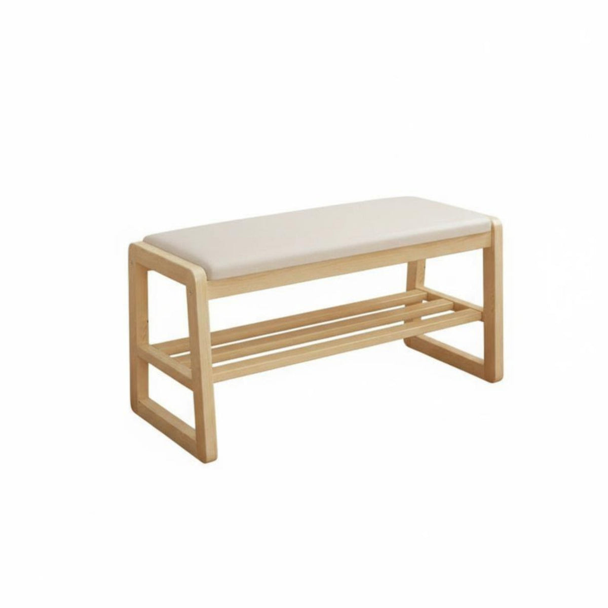Nordic design paddinged Shoe Storage Bench Padded Seat paddinged Shoe Organizer 2-in-1 Design Entrypath Stool Space-Saving for Apartment Dwellers, Homeowners, Hallpath, Mudroom, Living Room, Bedroom