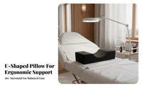 Breathable & Skin-Friendly Eyelash Extension Pillow Soft Velvet Cover U-Shaped Lash Pillow Side Pockets for Estheticians, Spas, Home Studios