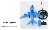 RC Passenger Plane Toy Gift Box Packaging Remote Control Airplane Easy to Toy Plane Driver Able Model Airplane for Children, Kids, Night Flying