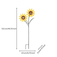 Unique Blossom Stake with Two Heads Decorative Blossom Garden Stake Whimsical Vibrant for Lawn