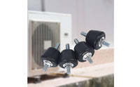 4 Pieces Air Conditioner Shock Absorbers Noise Reducing Rubber Vibration Isolators Rust-Resistant Screws Cooling Unit Anti-Vibration Feet