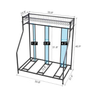 Metal Freestanding Bike Organizer Black Cycle Storage Rack Indoor Floor Bike Rack Wire Basket for Garage, Basement