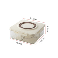 Lightweight Divided Storage Box with Lid Travel-Friendly Compartment Organizer with Handle Reusable Snack Container with Handle Multi-Purpose for Pantry, Refrigerator, Countertop