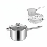 Stainless Steel Japanese-Style Fryer Easy to Spotless Deep Fryer Pot