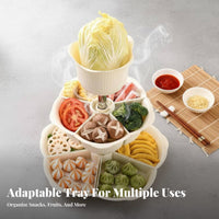 3-Tier Rotating Food carrier 360-Degree Rotation 3-Tier Platter Set for Families
